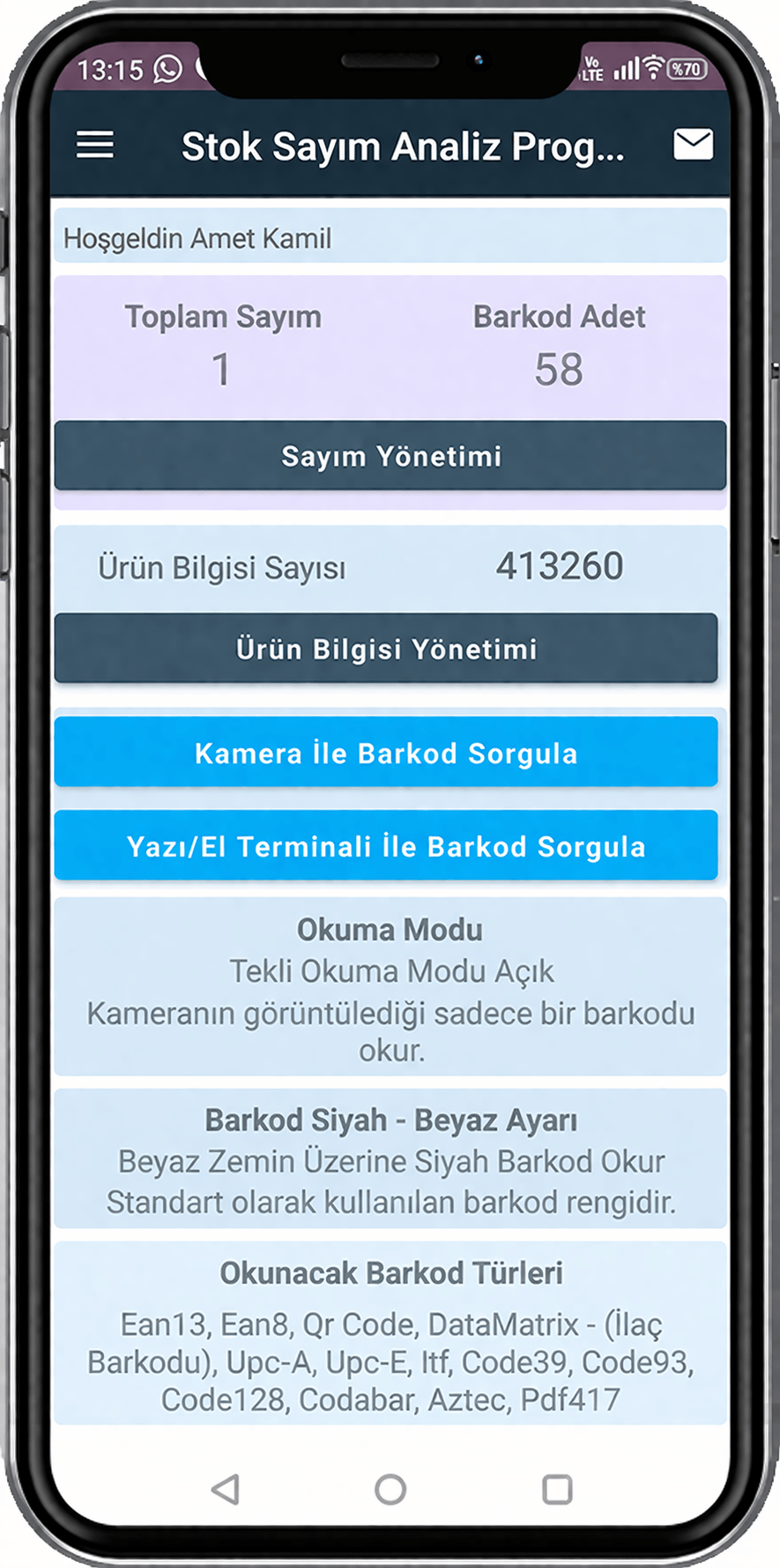 Stok Sayım Uygulama